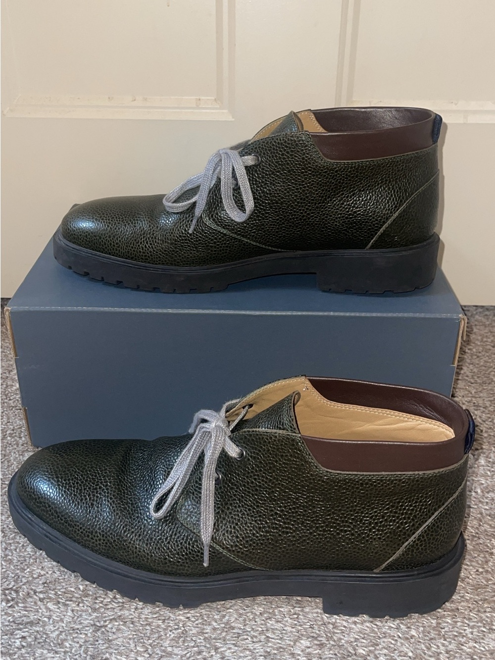 George Brown BILT Dark Green Leather Chukka Boots